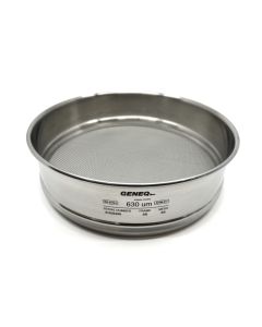 GENEQ SIEVE 200mm X 50mm, 1.25mm, Stainless Steel Frame / Stainless Steel Mesh